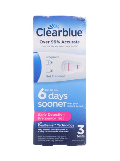 32069 - Clear Blue Pregnancy Test (Early Detection Test). 3ct - Box:  - Loc: K10