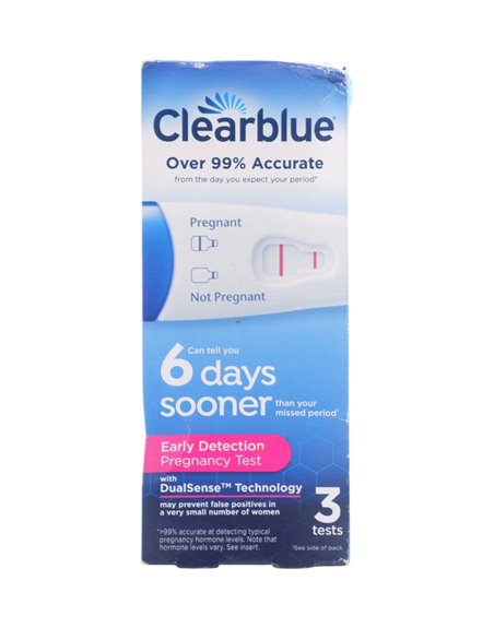 32069 - Clear Blue Pregnancy Test (Early Detection Test). 3ct - Box:  - Loc: K10