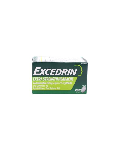 32077 - Excedrin Extra Strength Headache. 250mg - 200 Caps - Box:  - Loc: K1