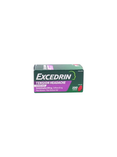 32079 - Excedrin Tension Headache. 500mg - 100 Caps - Box:  - Loc: K1