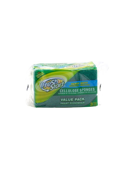 32104 - Fresh Start Heavy Duty. Cellulose Sponges. Pkg Of 3 32219 - Box:  - Loc: A2