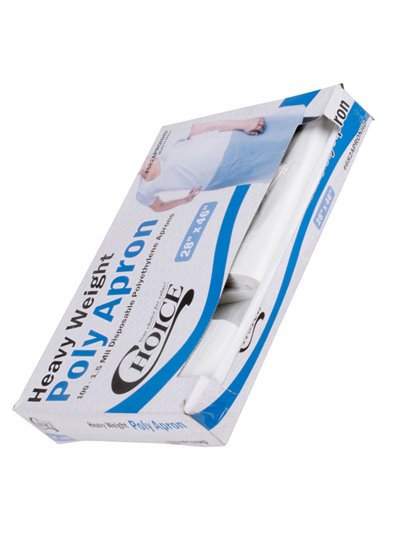 9519 - Poly Aprons Heavy 28" X 46" 50/ 25ct - Box:  - Loc: I12