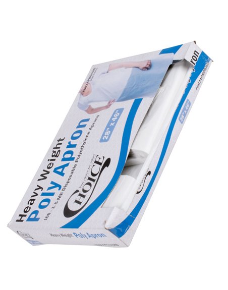 9519 - Poly Aprons Heavy 28" X 46" 50/ 25ct - Box:  - Loc: I12