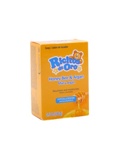 32133 - Ricitos de Oro Honey Bee & Argan Soap - 3.5oz. (Case Of 12) - Box:  - Loc: J1