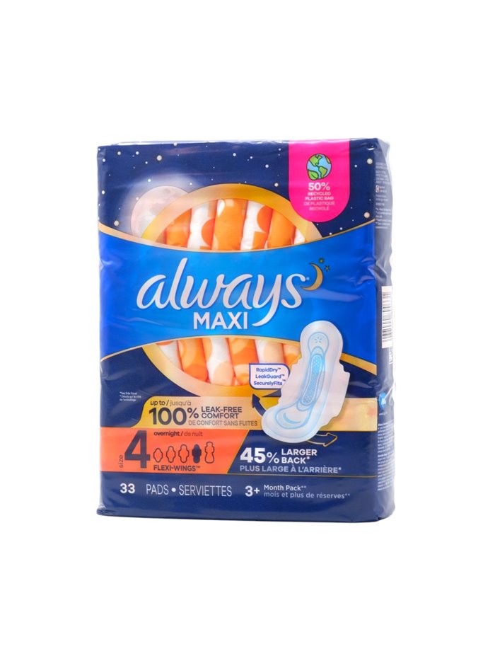 32272 - Always Maxi Size 4 - 6 x 33's 89033 - Box:  - Loc: E3