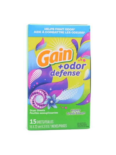 32278 - Gain Dryer Sheets, Super Fresh Blast - 15ct (Case of 15) - Box:  - Loc: C1