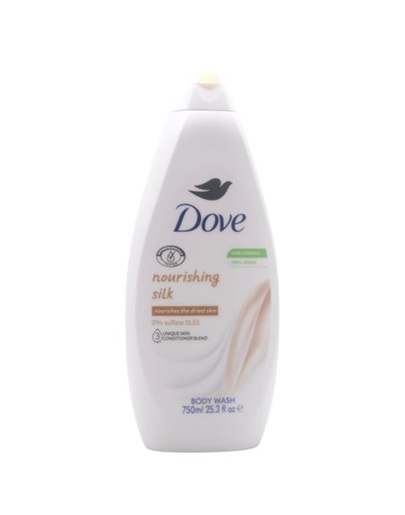 32355 - Dove Body Wash, Nourishing Silk- 750ml. (Case of 12) - Box:  - Loc: F2