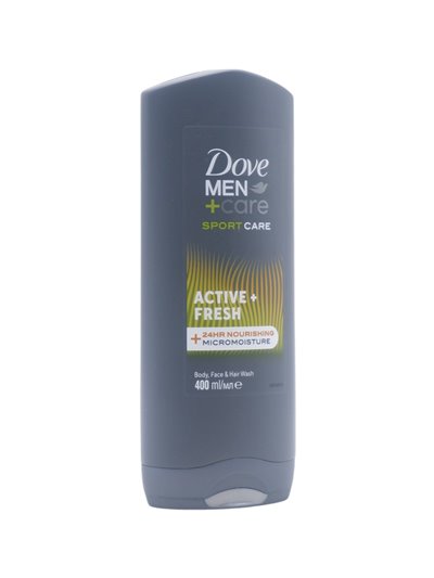 32359 - Dove Men + Care Wash / Men, Active + Fresh - 400 ml 13.5 oz. - Box:  - Loc: K7