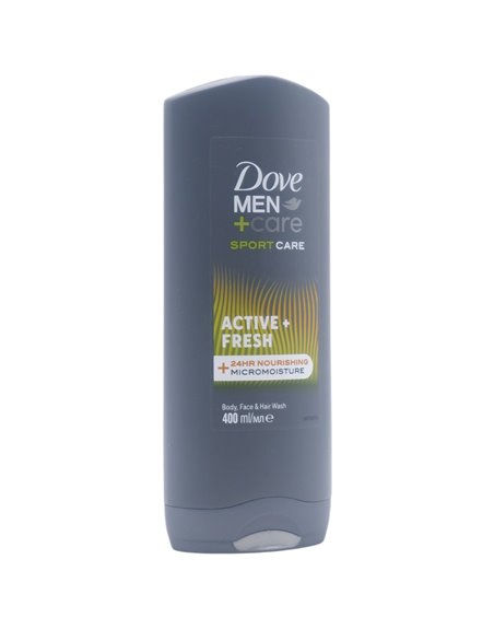 32359 - Dove Men + Care Wash / Men, Active + Fresh - 400 ml 13.5 oz. - Box:  - Loc: K7