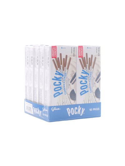 32371 - Pocky Cookies & Cream. Biscuit Sticks -  1.41oz/10ct. (Case of 20) - Box:  - Loc: L3