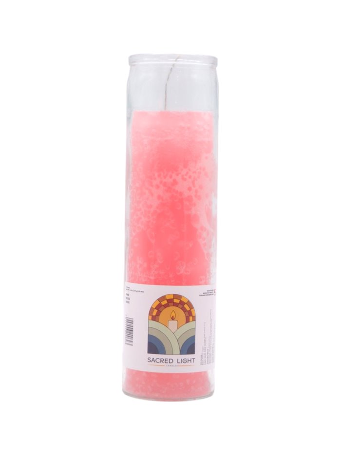 32393 - Sacred Light Candle. Pink - (Case of 12) - Box:  - Loc: A9