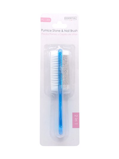 32399 - Essential Living. Pumice Stone & Nail Brush  (PC-1203) - Box:  - Loc: J5