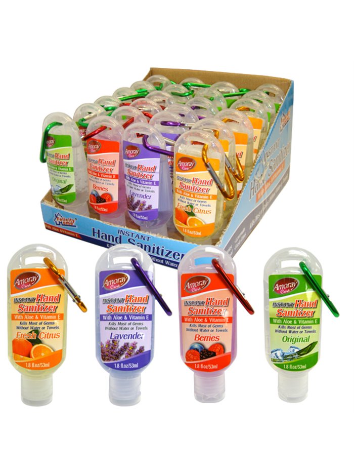 9797 - Hand Sanitizer With Clip - 1.8 fl. oz. (Case of 24) - Box:  - Loc: I4