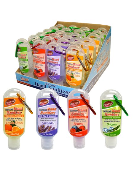 9797 - Hand Sanitizer With Clip - 1.8 fl. oz. (Case of 24) - Box:  - Loc: I4