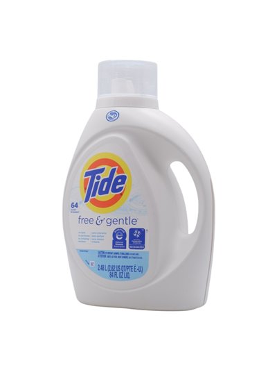 32421 - Tide Liquid Detergent, HE Free & Gentle - 84/92 fl. oz. (Case of 4) - Box:  - Loc: C4