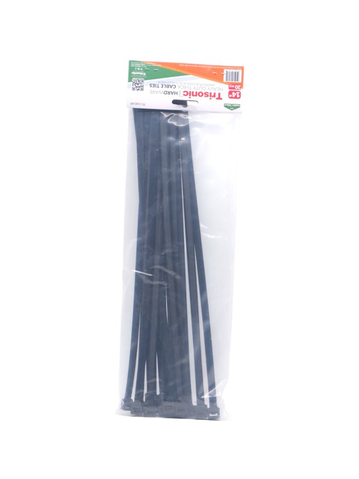 32487 - Trisonic HD Black Cable Ties 14" - ( TS-11814B ) - Box:  - Loc: A1