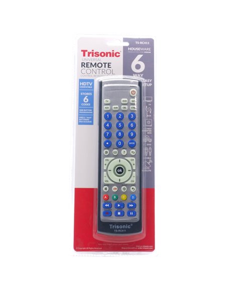 32497 - Trisonic 6 Way Universal  Remote ( TS-RC411 ) - Box:  - Loc: A1