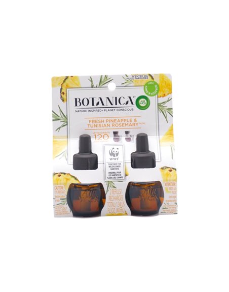 32499 - Air Wick Scented Oil Refill Botanica, Fresh Pineapple Tunisian Rosmary - 2x40ml. (Case of 6) - Box:  - Loc: I7