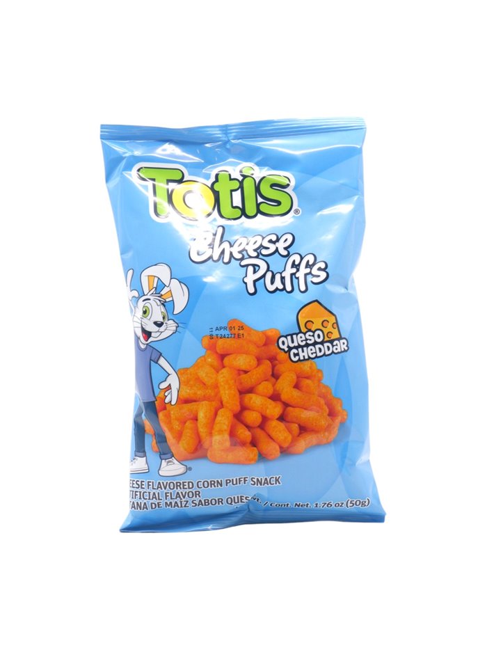 32546 - Totis Cheddar Cheese Puffs Queso Cheddar - 1.76oz. ( Case Of 24 ) - Box:  - Loc: N9