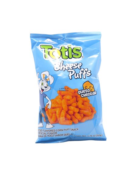 32546 - Totis Cheddar Cheese Puffs Queso Cheddar - 1.76oz. ( Case Of 24 ) - Box:  - Loc: N9