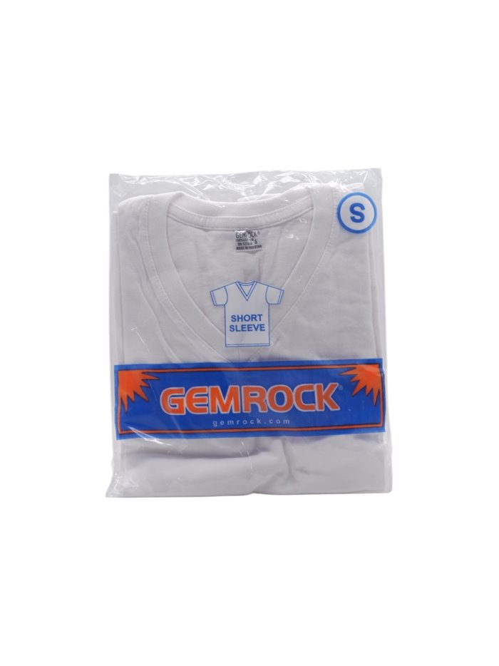 32555 - V-Neck White T-Shirt. (Small) - 6ct. - Box:  - Loc: L0