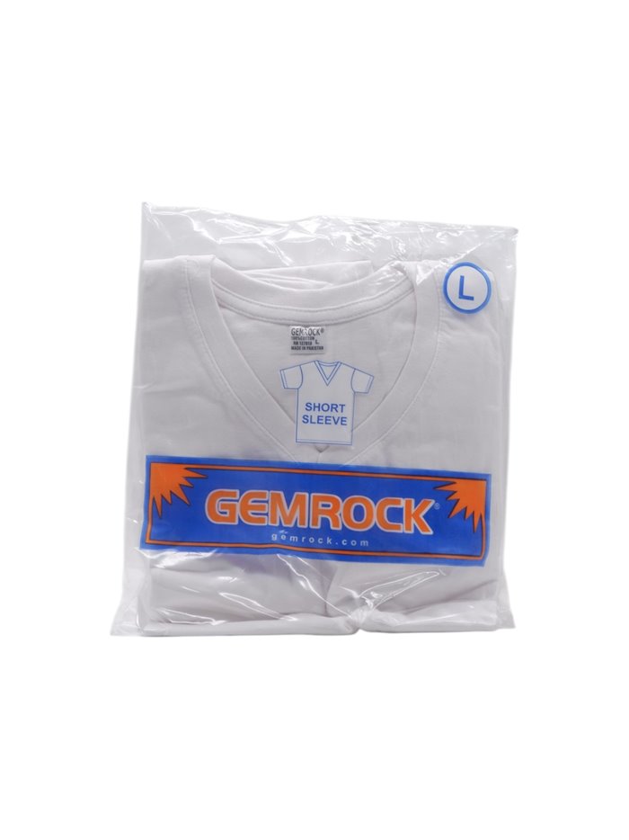 32557 - V-Neck White T-Shirt. (Large) - 6ct. - Box:  - Loc: L0