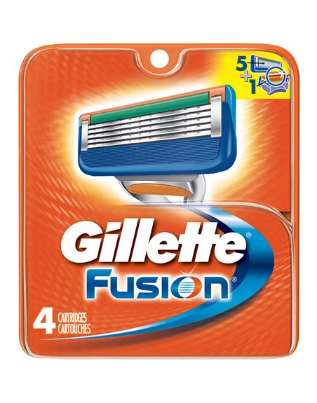 9887 - Gillette Fusion Refill Cartridges, 4ct - Box:  - Loc: L0