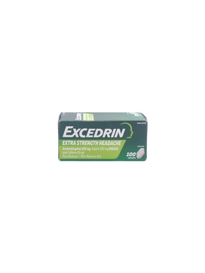 32682 - Excedrin Extra Strength Headache. 250mg - 100 Caps - Box:  - Loc: K1
