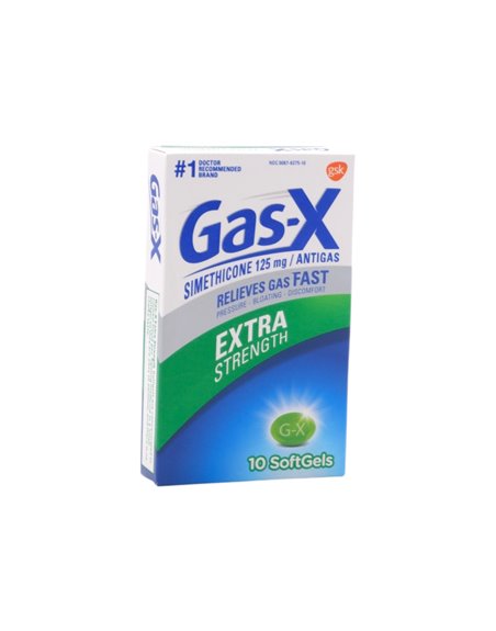32689 - Gas - X Extra Strenght Rwelieves Gas Fast  10 pill - Box:  - Loc: 