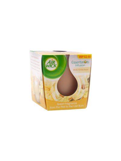 32742 - Air Wick Candle White Vanilla Bean - 6ct/105g. (Case of 6) - Box:  - Loc: I7