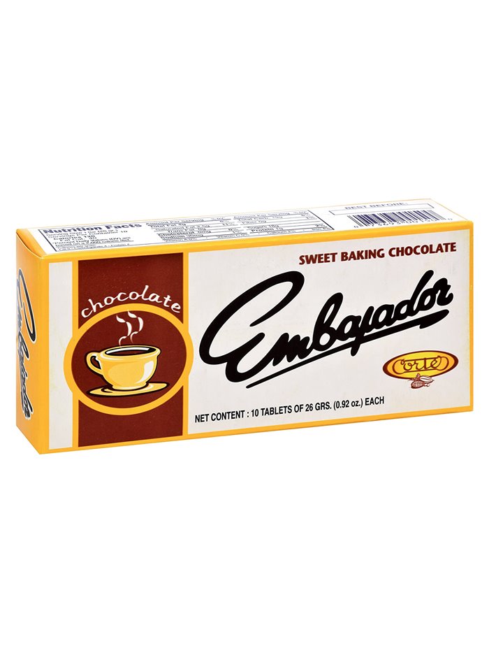 9995 - Embajador Chocolate - 26g (10 Bars) (Case of 72) - Box:  - Loc: C.J.2