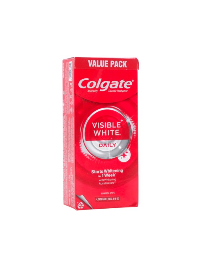 32763 - Colgate Visible White - 250g-8.4oz (Twin Package) - Box:  - Loc: J0