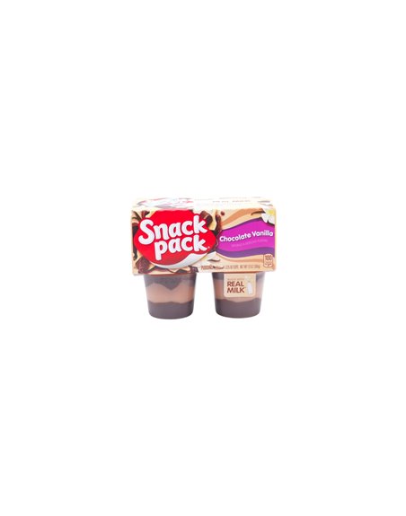 32777 - Sanack Pack Chocolate Vanilla . 3.25 oz Pack Of 4. (Case OF 12) - Box:  - Loc: 
