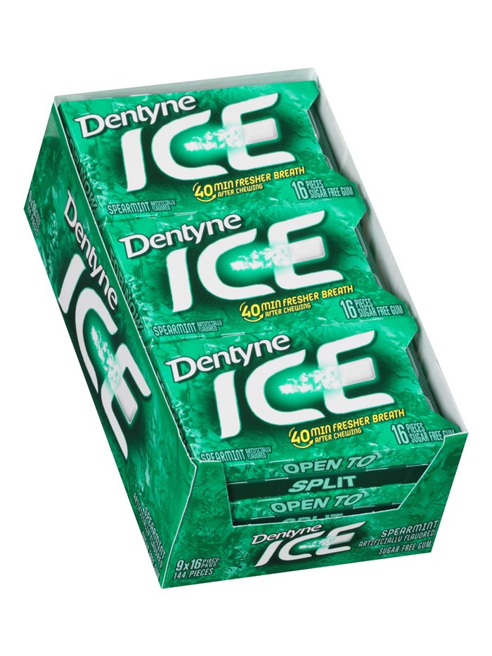 10041 - Dentyne Ice Spearmint - 9/16 Pcs - Box:  - Loc: N2