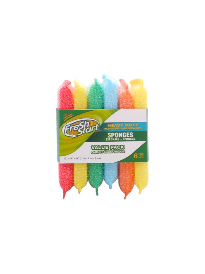 32841 - Fresh Start. Cleaning Sponges - 6Pcs
(32212) - Box:  - Loc: J7