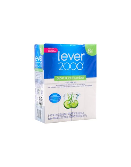 32928 - Lever Soap 2000 Aloe & Cucumber. 3.75oz - Pgk of 8 - (Case of 4) - Box:  - Loc: B3