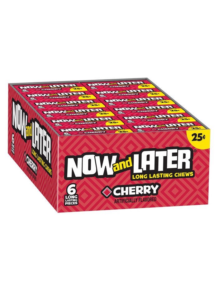 10122 - Now & Later Cherry 25¢ - 24/6pcs - Box:  - Loc: L10