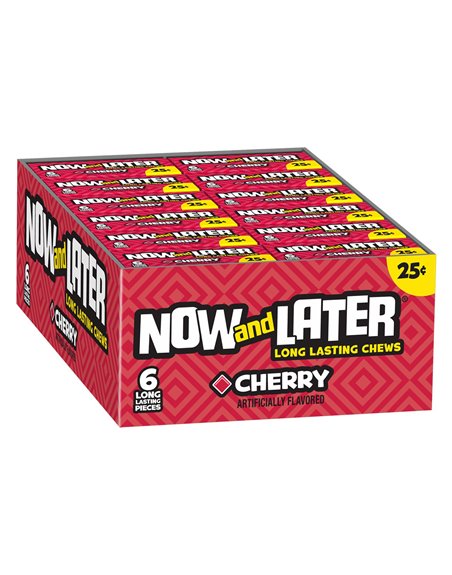 10122 - Now & Later Cherry 25¢ - 24/6pcs - Box:  - Loc: L10