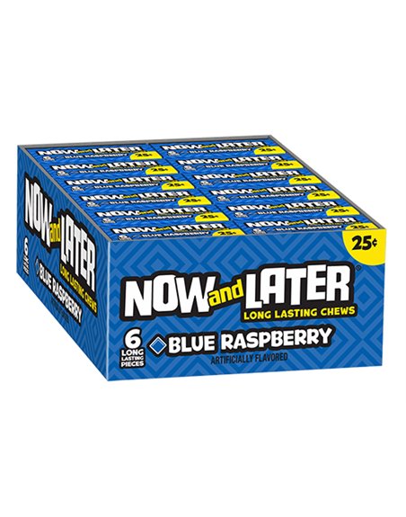 10123 - Now & Later Blue Raspberry 25¢ - 24/6pcs - Box:  - Loc: L10