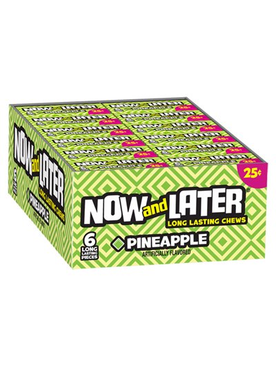 10125 - Now & Later Pineapple 25¢ - 24/6pcs - Box:  - Loc: L10