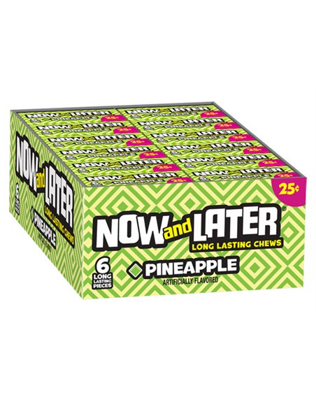 10125 - Now & Later Pineapple 25¢ - 24/6pcs - Box:  - Loc: L10