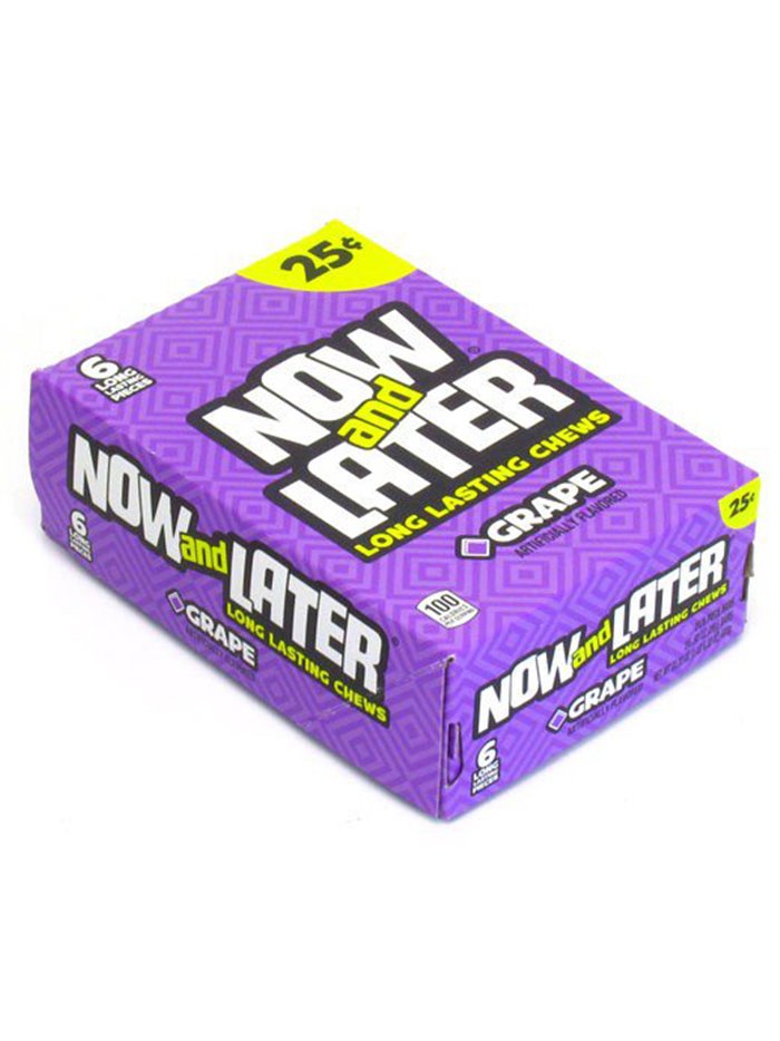 10127 - Now & Later Grape 25¢ - 24/6pcs - Box:  - Loc: L10