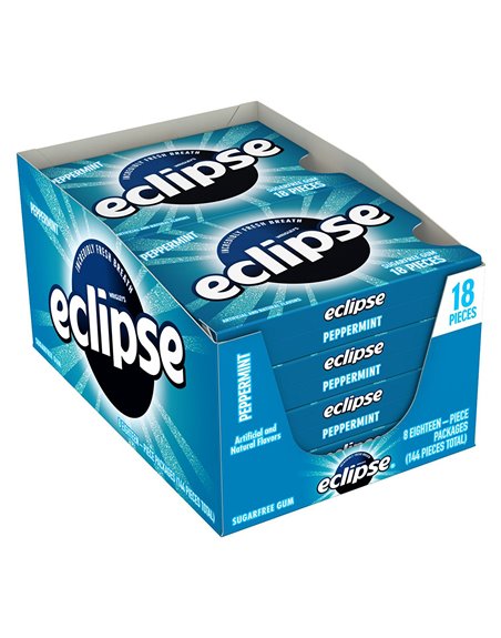 10130 - Eclipse Gum Peppermint - 8/18 Pcs - Box:  - Loc: N3
