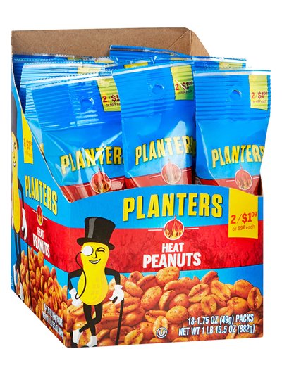 10149 - Planters Heat Peanuts, 1.75 oz. - 18 Bags - Box:  - Loc: L3