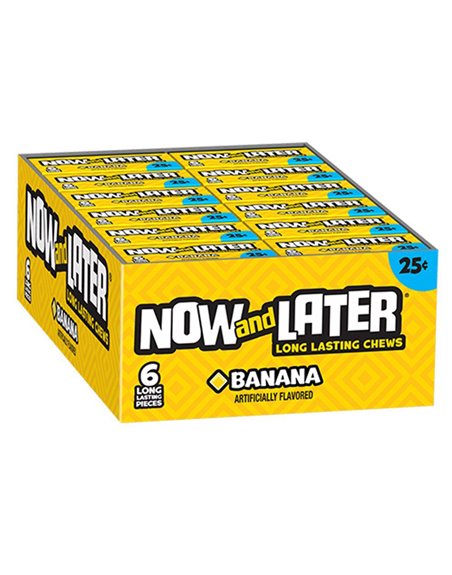 10156 - Now & Later Banana 25¢ - 24/6pcs - Box:  - Loc: L10