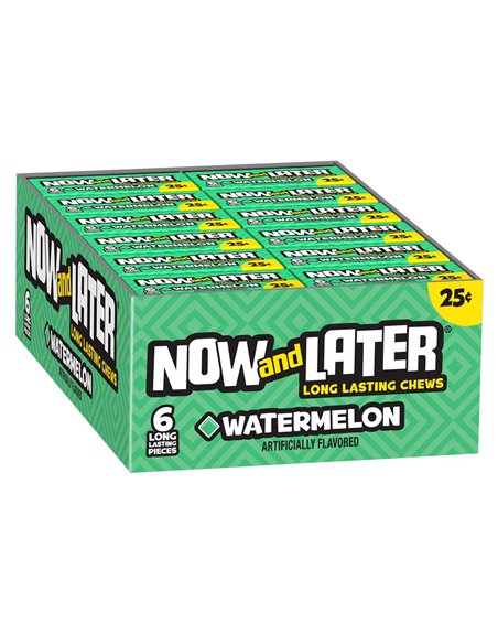 10157 - Now & Later Watermelon 25¢ - 24/6pcs - Box:  - Loc: L10