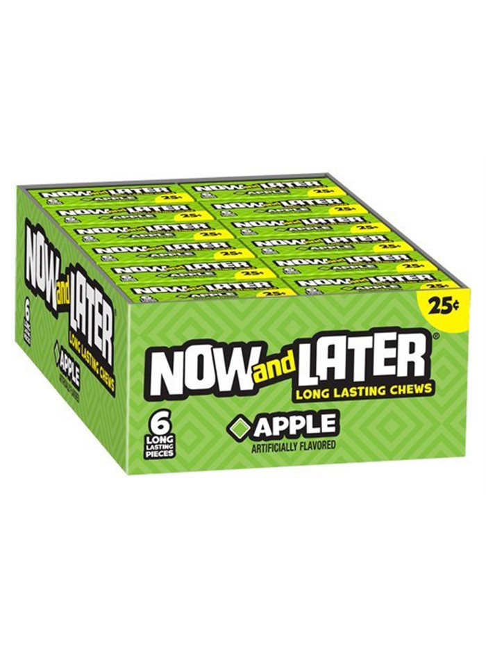 10162 - Now & Later Apple 25¢ - 24/6pcs - Box:  - Loc: L10