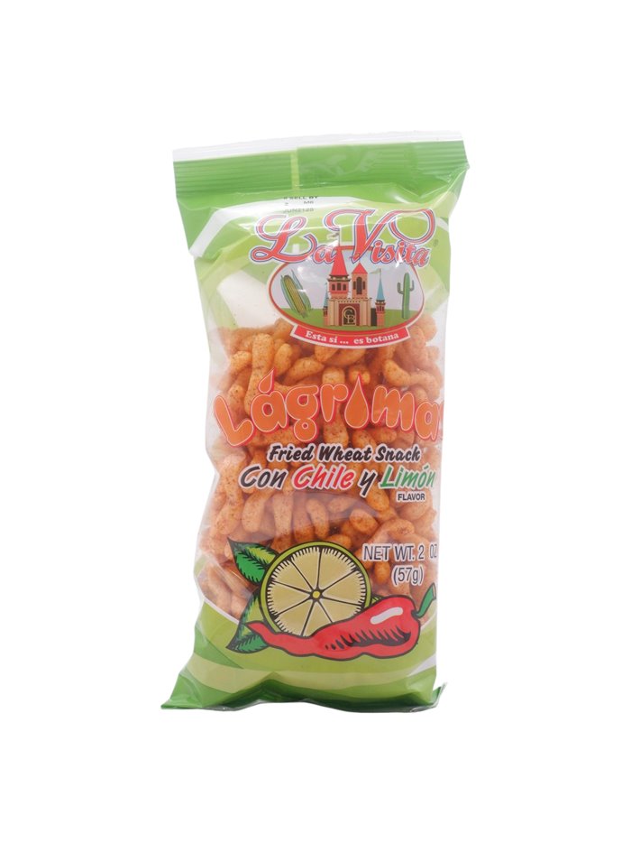 32986 - La Visita Lagrimas Fried Wheet Snack. Chile & Limón - 2oz - Box:  - Loc: 