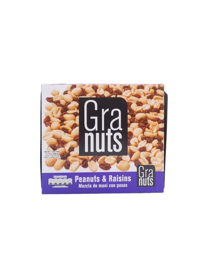 33019 - Granust. Peanuts & Raisins  - 12ct/1.76oz. (Case Of 48) - Box:  - Loc: Q1