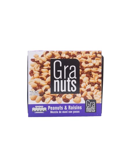 33019 - Granust. Peanuts & Raisins  - 12ct/1.76oz. (Case Of 48) - Box:  - Loc: Q1